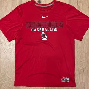 Men’s Nike Dri Fit Cardinals MLB athletic tee red size small